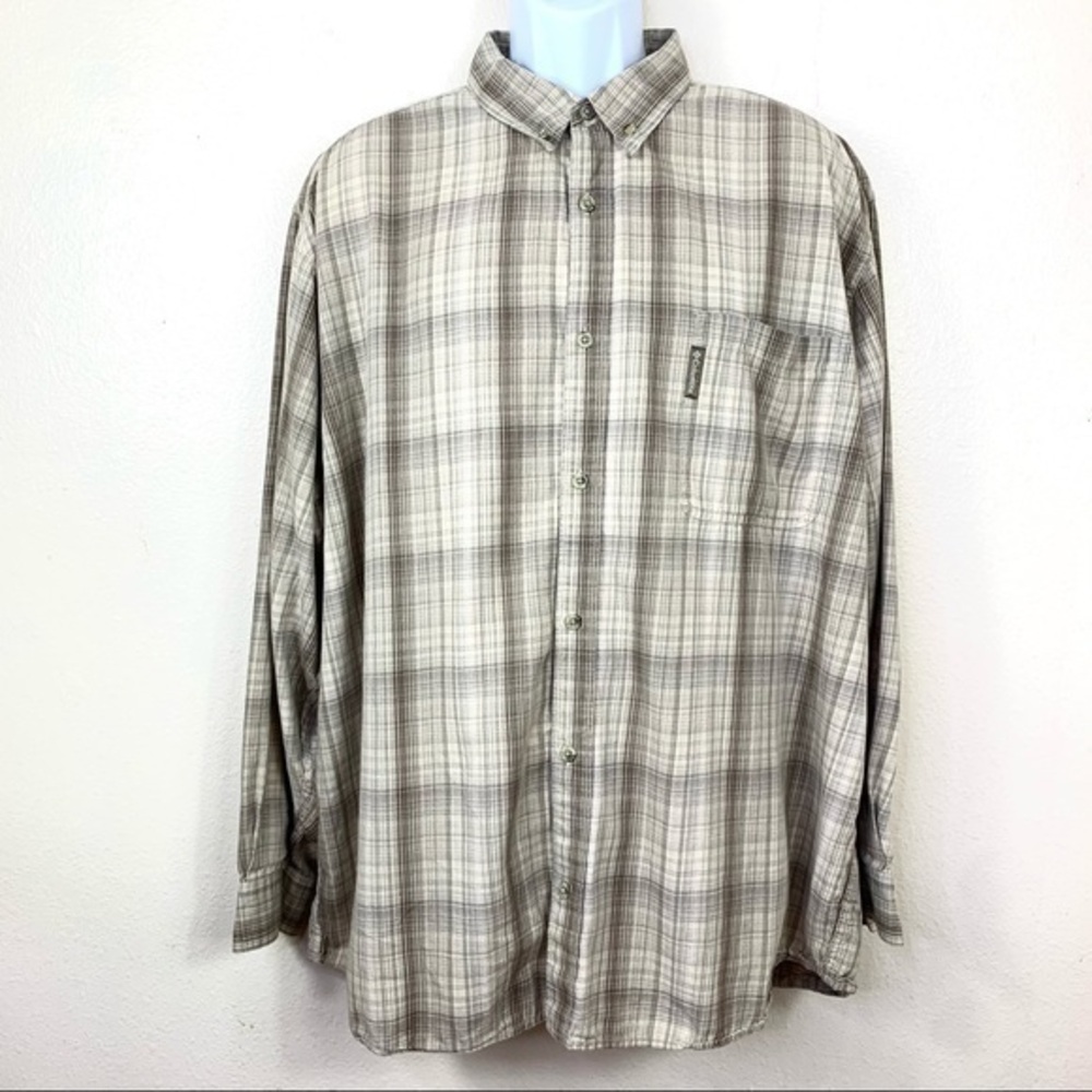 Columbia Men’s Shirt Tan buttons Down Sz 2X